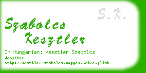 szabolcs kesztler business card